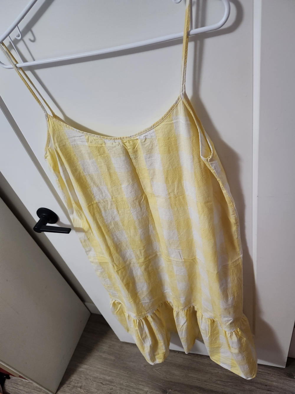 Yellow and White Gingham Mermaid Style Sundress